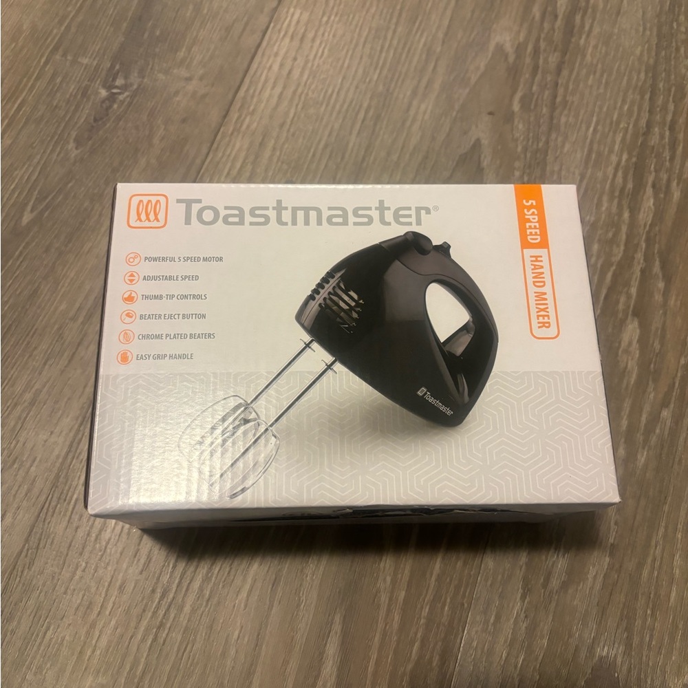 NIB Unopened Toastmaster 5 speed hand mixer - Picture 2 of 3